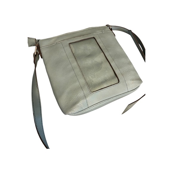 Carlos Santana Light Blue Faux Leather Crossbody Bag with‎ Ornate Lining - Picture 13 of 15